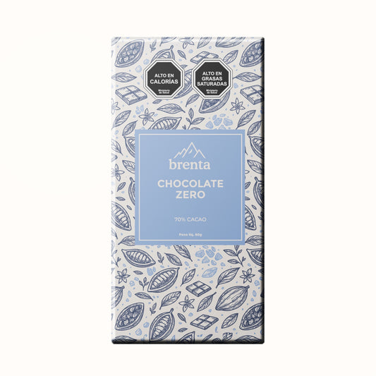 Barras de chocolate - BRENTA Chocolate Zero Azucar 70% Cacao 80grs