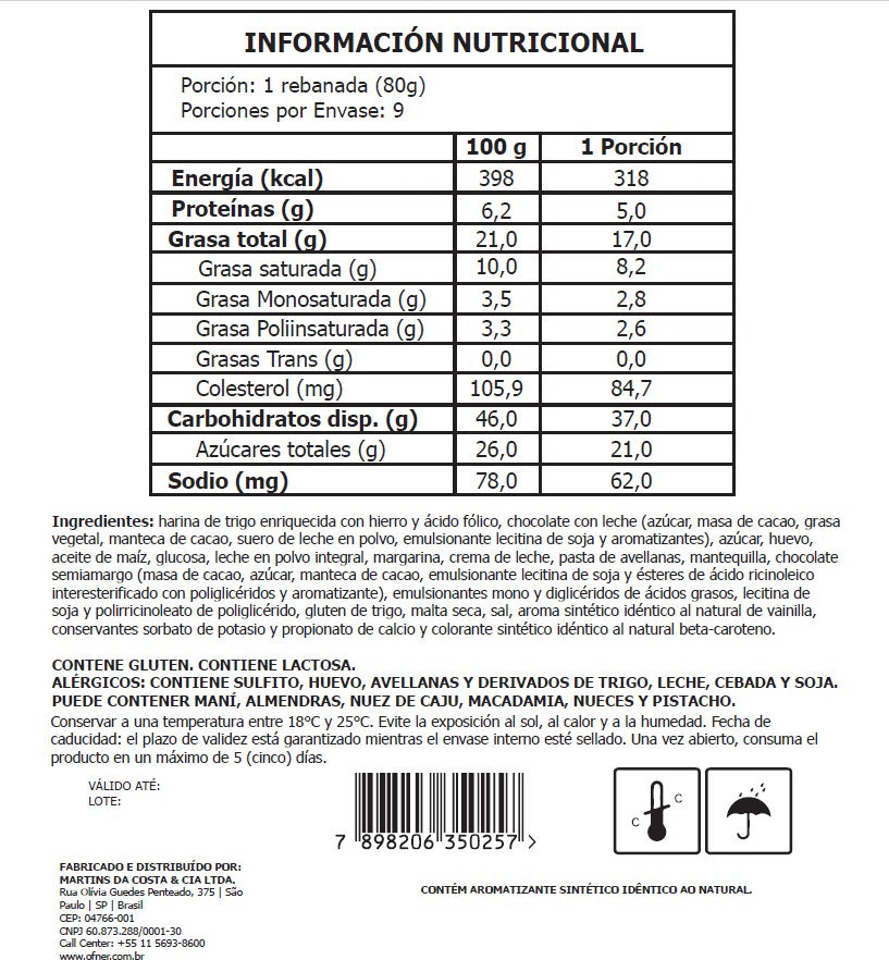 Panettone Especialidad - Choco Avellanas 1Kg