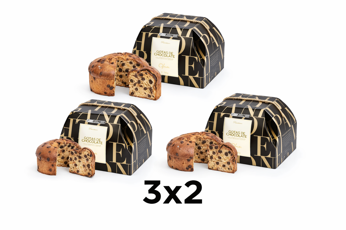 OFERTA!! 3 x 2 Panettone Genoves - Gotas de Chocolate 750grs